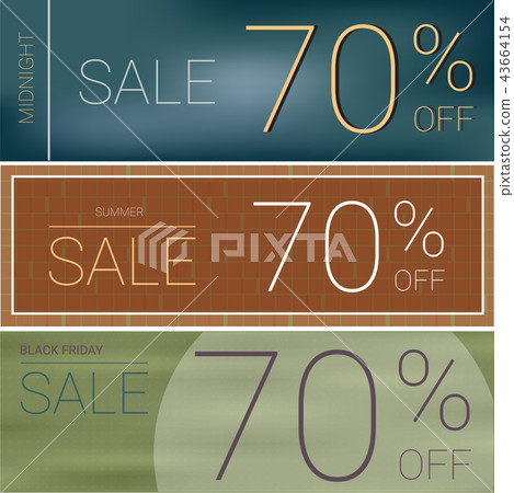 Summer SaleTemplate Banner Background Illustration 43664154