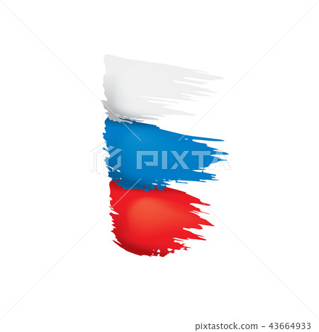 Russia flag, vector illustration on a white background Russia flag, vector illustration on a white background 43664933