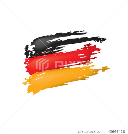 Germany flag, vector illustration on a white background 43665418