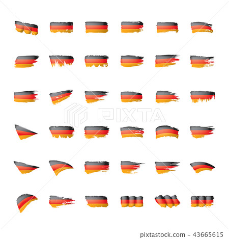 Germany flag, vector illustration on a white background Germany flag, vector illustration on a white background 43665615