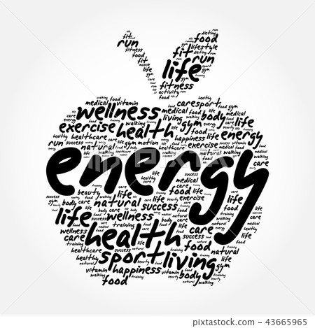 ENERGY apple word cloud collage 43665965