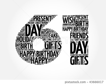 Happy 61st birthday word cloud Happy 61st birthday word cloud 43666017