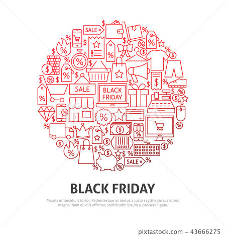 Black Friday Circle Concept 43666275
