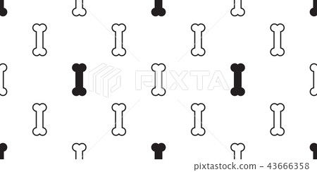 Dog Bone Seamless pattern vector bulldog puppy 43666358