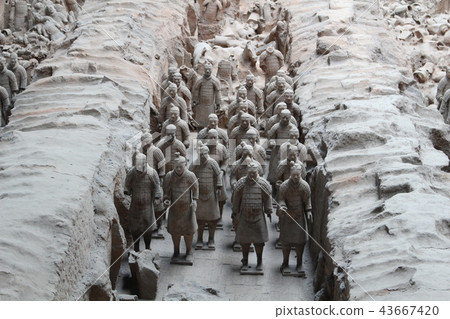 Tin Catcher Emperor Terracotta Warrior World Heritage Xian China Tin Catcher Emperor Terracotta Warrior World Heritage Xian China 43667420