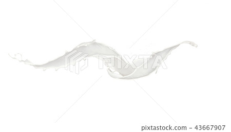 Abstract splash of milk on white background 43667907