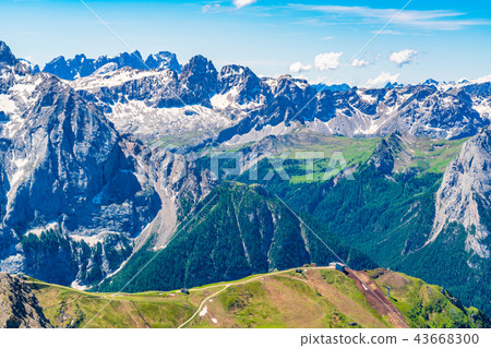 View of the Marmolada Group of the Dolomites 43668300