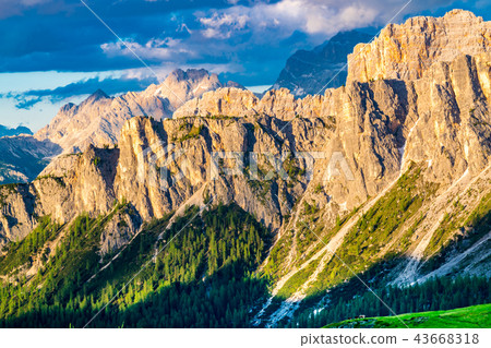 Summer mountain landscape of the Dolomites Summer mountain landscape of the Dolomites 43668318