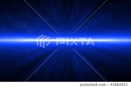 Beautiful blue digital lens flare in black  43668851