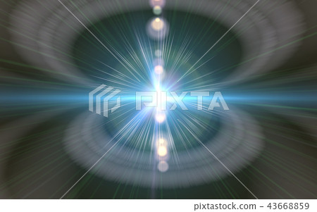 Realistic digital lens flare in black background 43668859