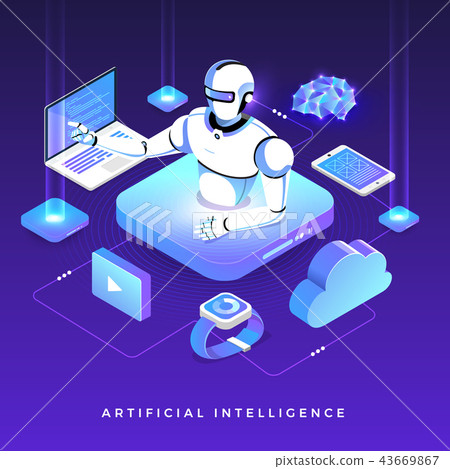 Isometric artificial intelligence AI Isometric artificial intelligence AI 43669867