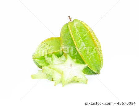 Star apple slice isolated on white background Star apple slice isolated on white background 43670084