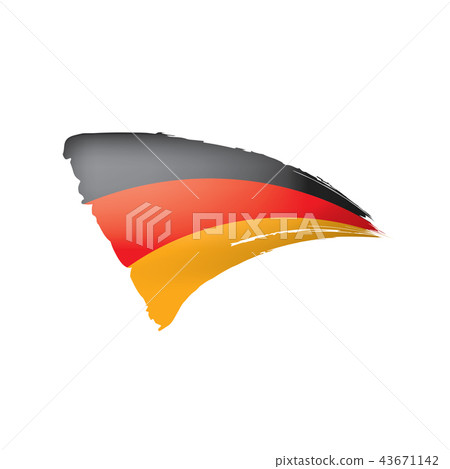 Germany flag, vector illustration on a white background Germany flag, vector illustration on a white background 43671142