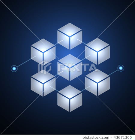Blockchain technology fintech cryptocurrency 43671300