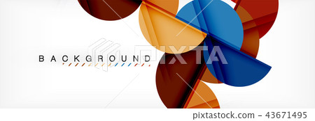 Semi circle abstract background, modern geometric pattern design. Business or technology 43671495