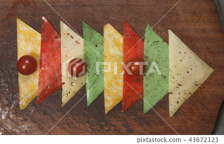 Cheese assort closeup Cheese assort closeup 43672123