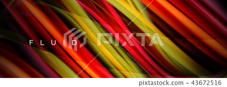 Wave fluid flowing colors motion effect, holographic abstract background. Vector illustration Wave fluid flowing colors motion effect, holographic abstract background. Vector illustration 43672516