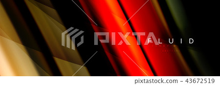 Wave fluid flowing colors motion effect, holographic abstract background. Vector illustration Wave fluid flowing colors motion effect, holographic abstract background. Vector illustration 43672519
