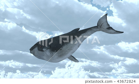 Flying whale 43672824