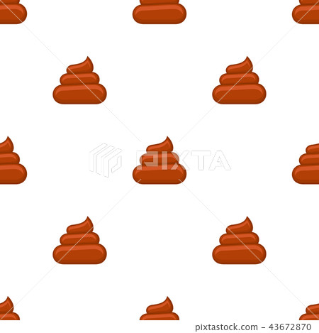 Brown poos white background seamless pattern 43672870