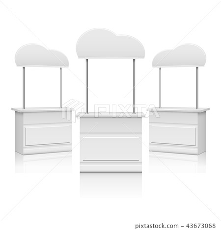 White blank promotion trade stand vector illustration 43673068