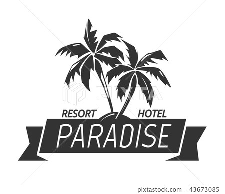 Paradise island resort hotel logo Paradise island resort hotel logo 43673085