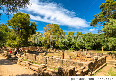 Ruins of Tipasa, a Roman colonia in Algeria, North Africa 43673347
