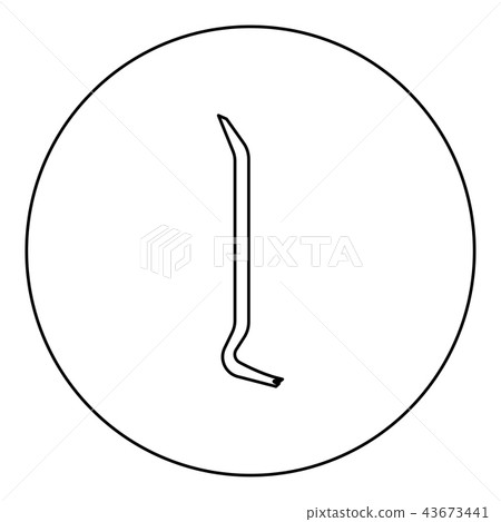 Pinch bar icon black color in round Pinch bar icon black color in round 43673441