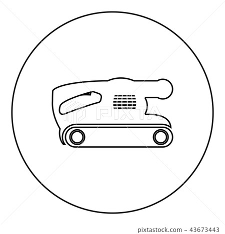 Belt sanding machine for grain finishing held 43673443