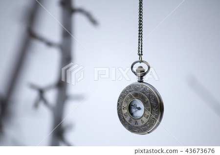 Vintage watch on a chain. Pocket watch 43673676