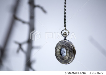 Vintage watch on a chain. Pocket watch Vintage watch on a chain. Pocket watch 43673677
