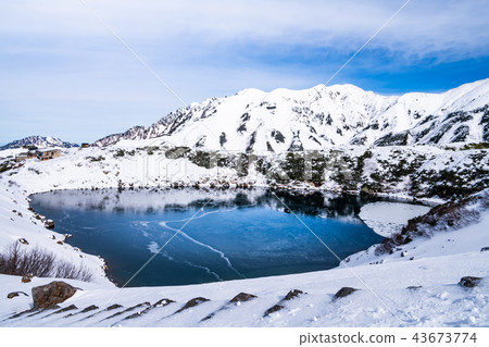 Snow scene of Mikuriga pond 43673774