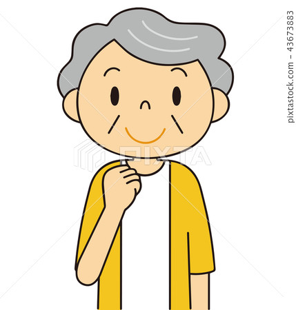 Female Grandma senior variation guts pose 43673883