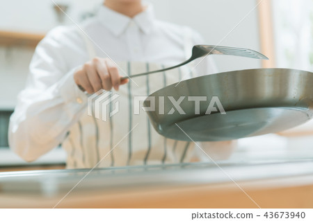 frying pan, frying-pan, frypan 43673940