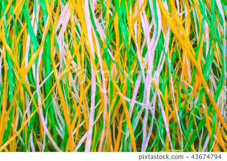 Multicolored knotted lace of thread. Abstract background color Multicolored knotted lace of thread. Abstract background color 43674794