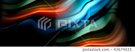 Rainbow fluid abstract shapes, liquid colors design, colorful marble or plastic wavy texture Rainbow fluid abstract shapes, liquid colors design, colorful marble or plastic wavy texture 43674835