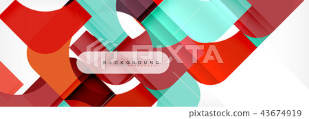 Geometric squares abstract banner. Vector illustration for business brochure or flyer, presentation Geometric squares abstract banner. Vector illustration for business brochure or flyer, presentation 43674919