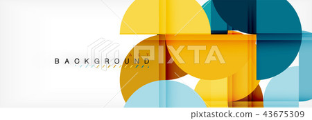Modern geometrical abstract background - circles. Business or technology presentation design 43675309