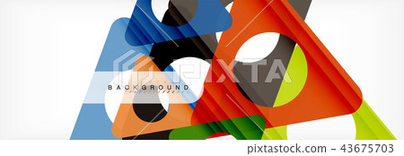 Circle and triangle abstract background 43675703