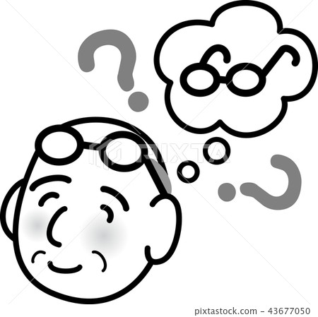 爺爺被遺忘的高級黑白線條藝術單色 43677050
