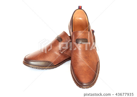 Demi-season brown leather male shoes 43677935