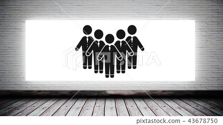 people group icon on screen people group icon on screen 43678750
