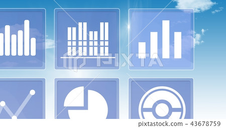 Business chart statistic icons Business chart statistic icons 43678759