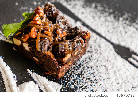 brownie with mint brownie with mint 43679785