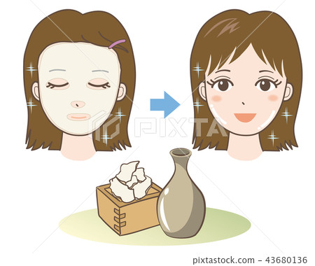 Face pack, sake lees Face pack, sake lees 43680136