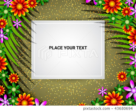 Sale offer poster spring summer design layout Sale offer poster spring summer design layout 43680694