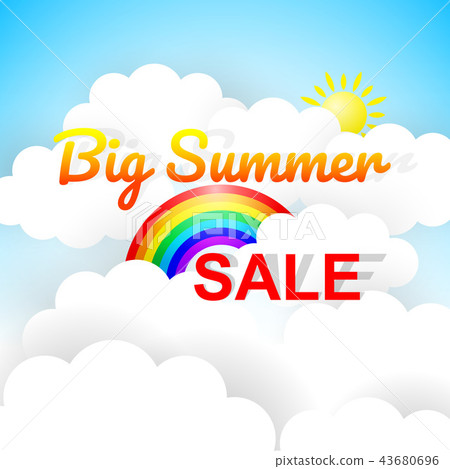 Sale offer poster spring summer design layout Sale offer poster spring summer design layout 43680696