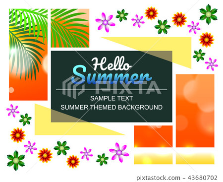 Sale offer poster spring summer design layout 43680702