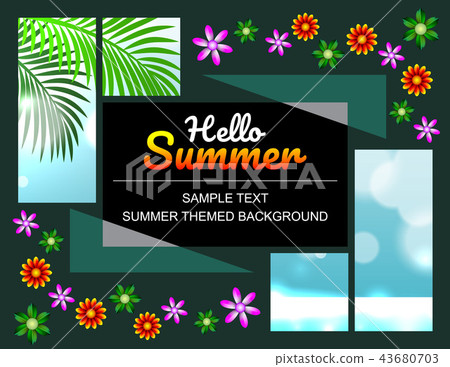Sale offer poster spring summer design layout 43680703