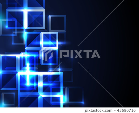 Abstract futuristic digital square grid background 43680716